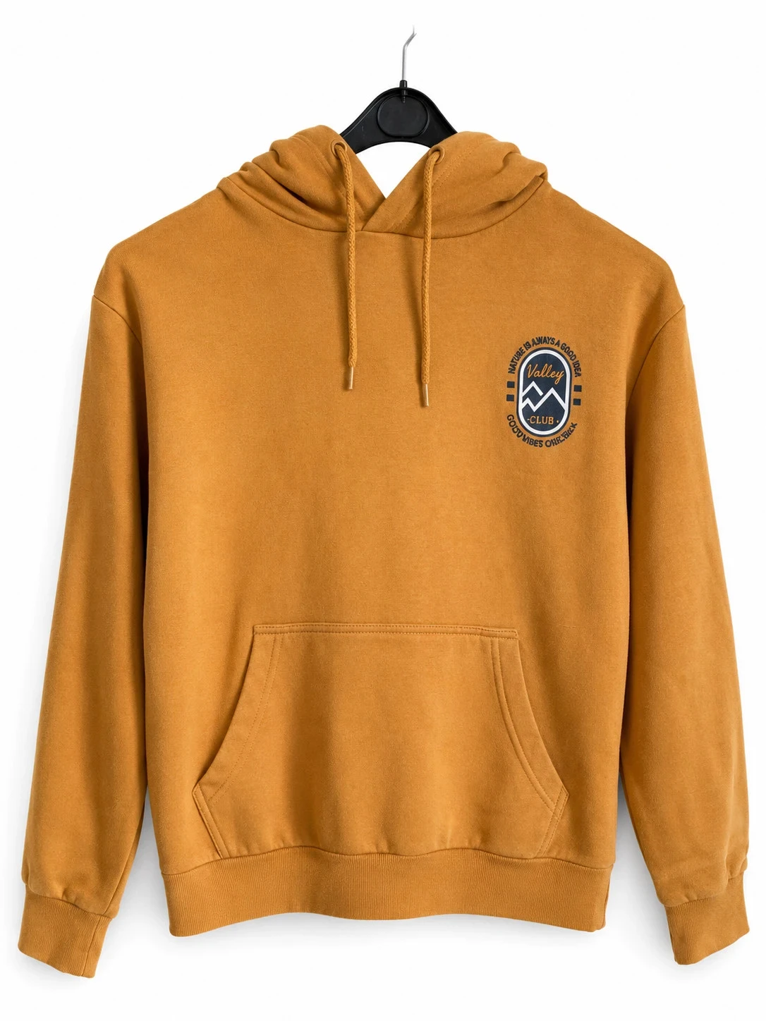 Sweat à capuche Gémo XXS camel/moutarde – Poche kangourou – Unisexe